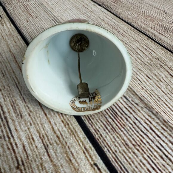 Vintage 60s Limoges "Love Story" Bell, Rare image, Green,  France, Porcelain - Picture 2 of 6